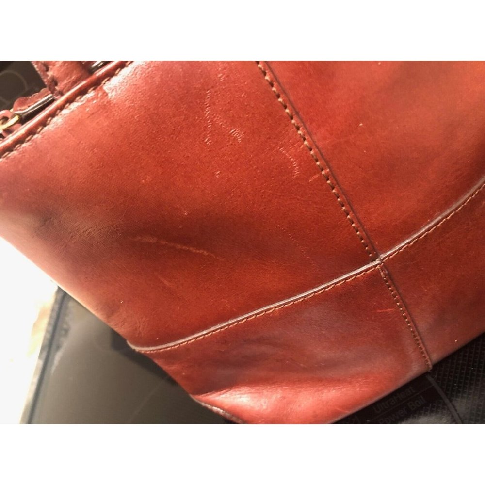 Etienne Aigner Brown Leather Small Top-Handle Tote - Picture 14 of 15